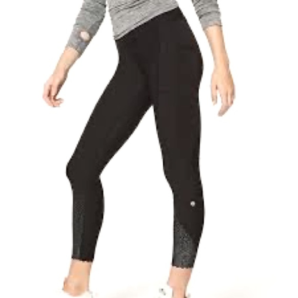 Lululemon Tight Stuff Scalloped Leggings Black 4